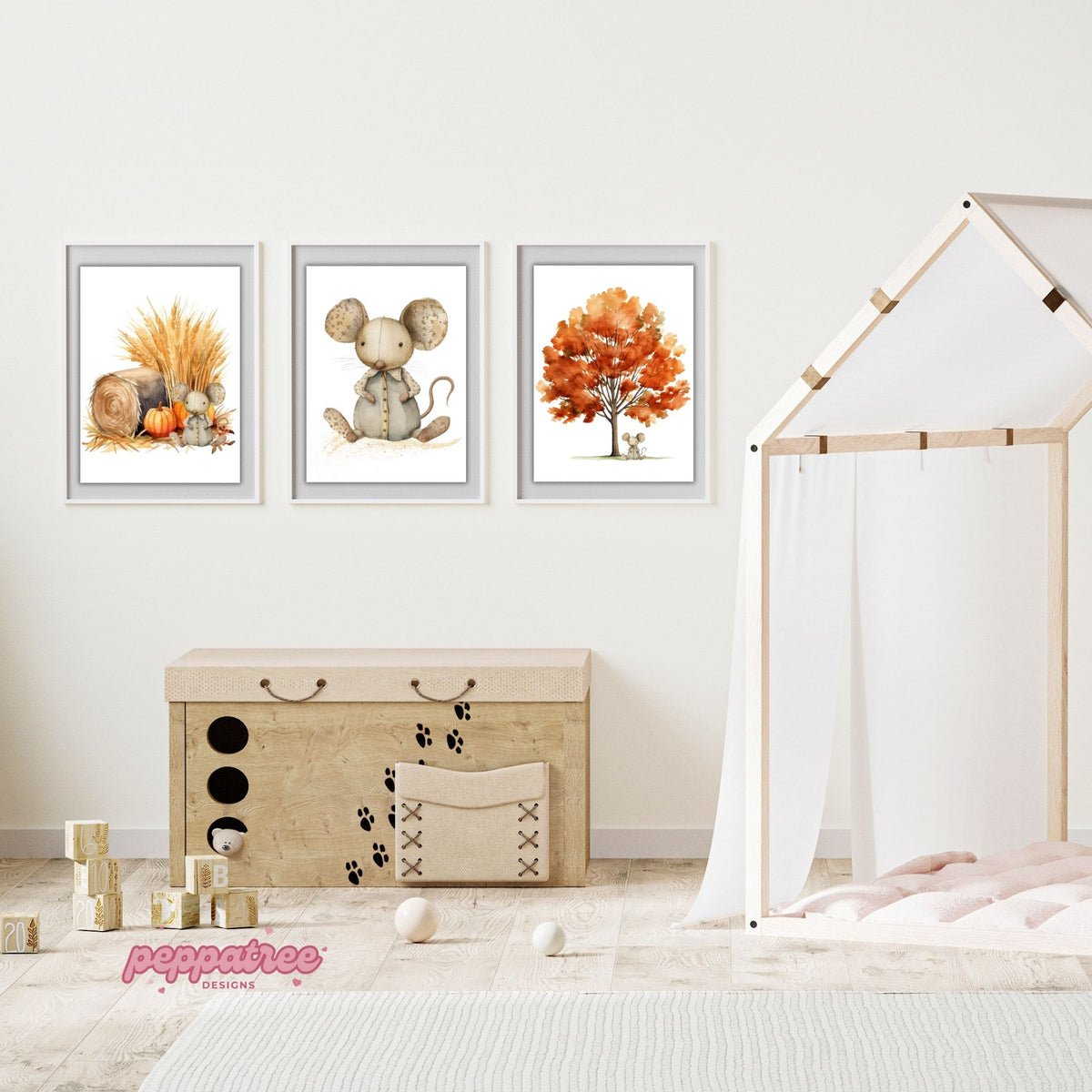 Mouse Wall Art Set - PeppaTree Designs
