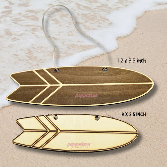 Personalised 3D Surfboard Name Door Sign - PeppaTree Designs