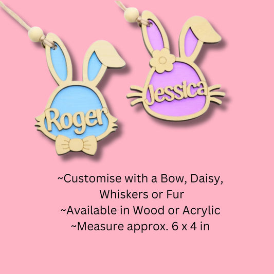 Personalised Easter Egg Basket Name Tags - PeppaTree Designs