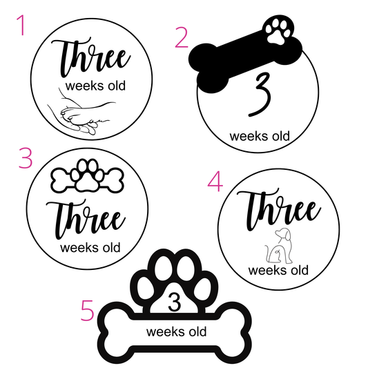 Puppy Milestone Discs - Breeder's Edition - PeppaTree Designs