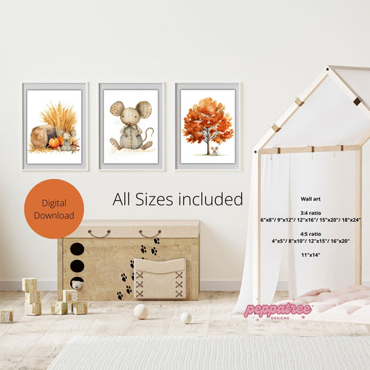 Mouse Wall Art Set - PeppaTree Designs