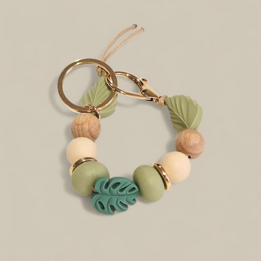 Monstera Leaf Keyring Wristlet & Leash