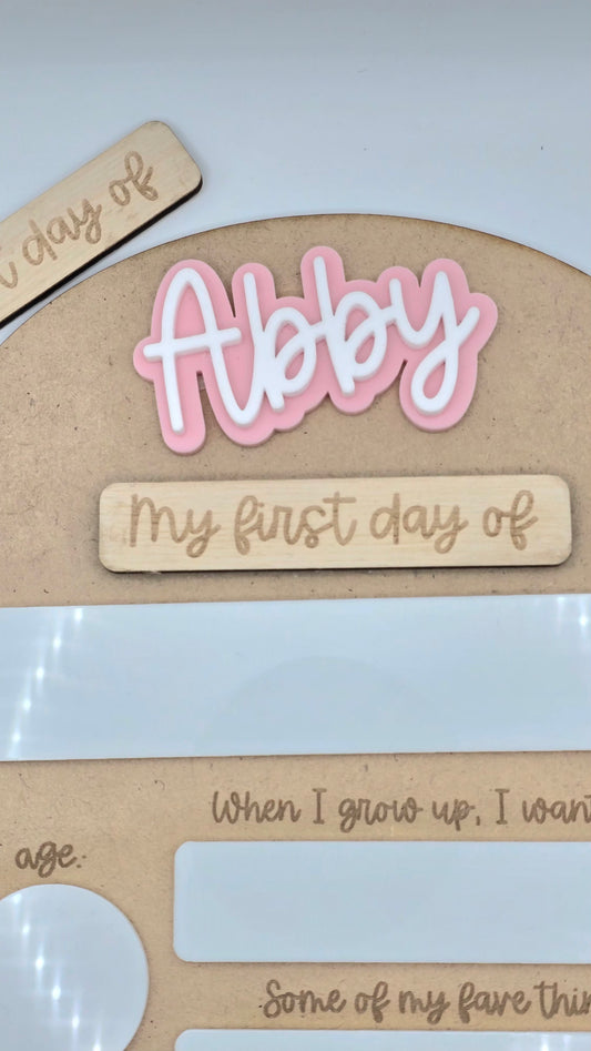 Detailed First Day Board