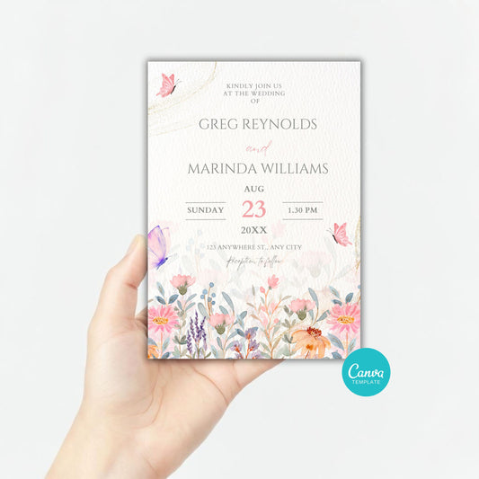 Spring Floral and Butterfly Wedding Bundle - PeppaTree Designs