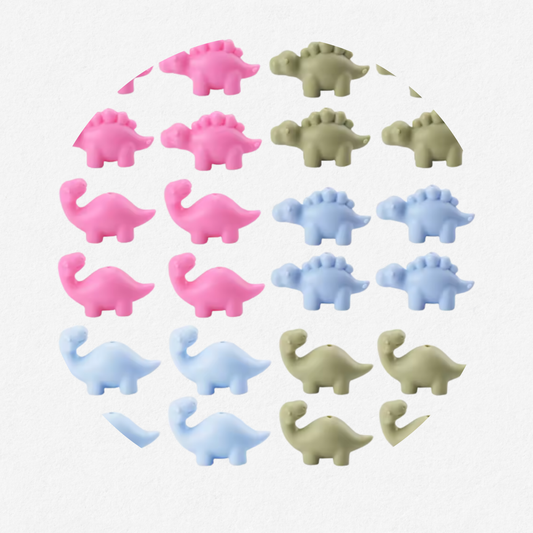 Stegosaurus and Diplodocus Dinosaur Silicone Bead | 1 piece