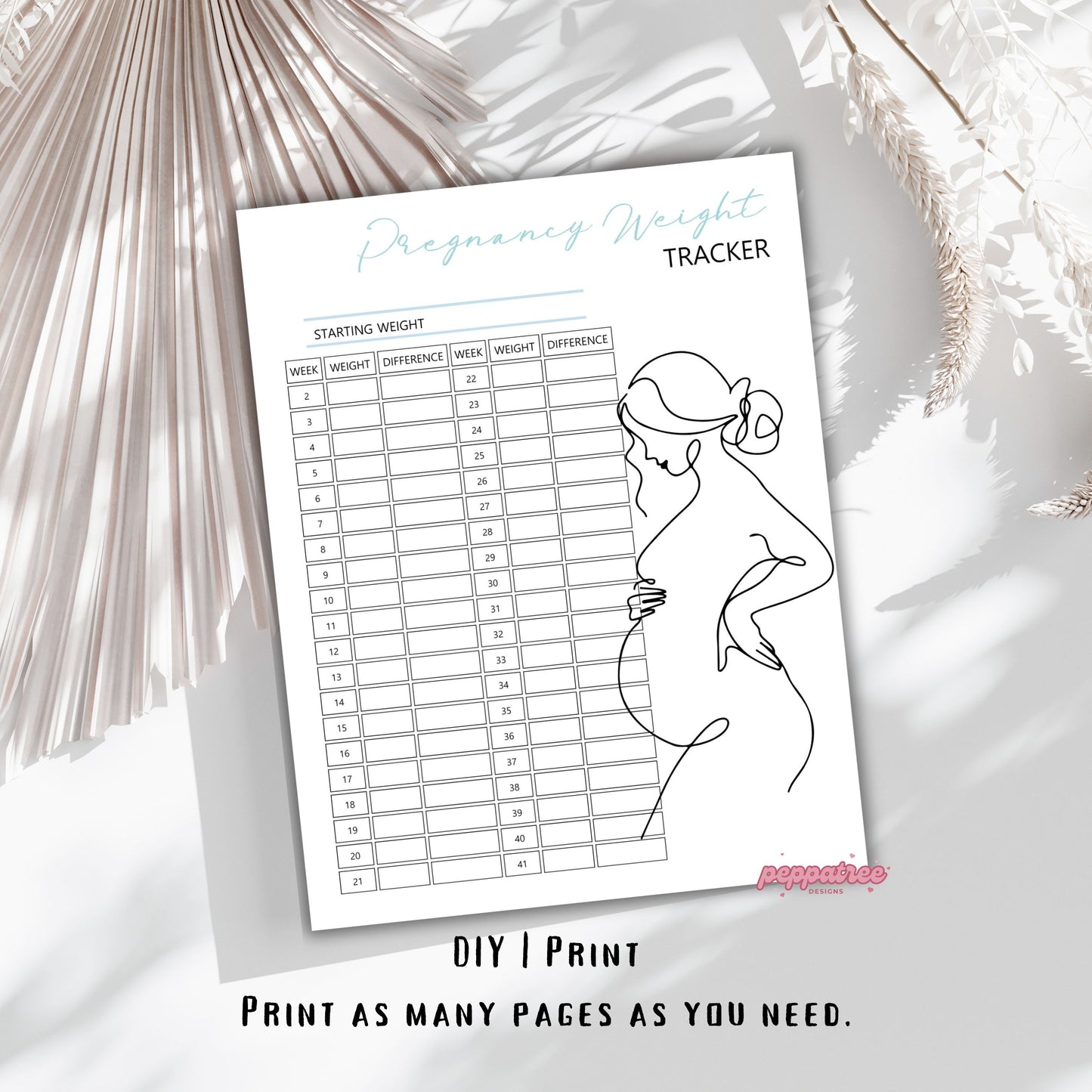 Printable Pregnancy Medical Info Planner | Pregnancy Journal Bundle for the Mom to Be, New and Expecting Parents Organizer, Print Your Own - PeppaTree Designs