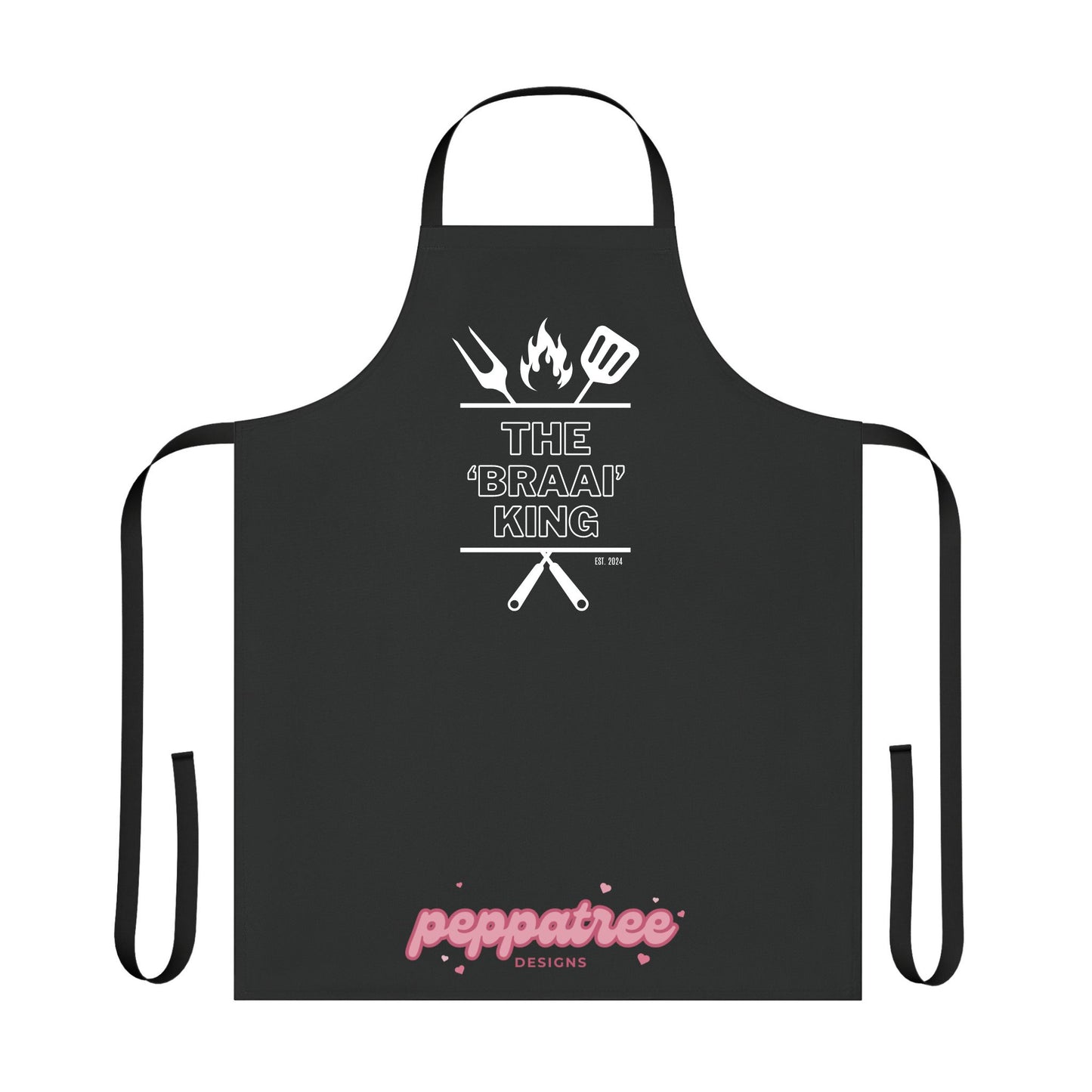 South African "The Braai King" BBQ Apron with Est. Year - PeppaTree Designs