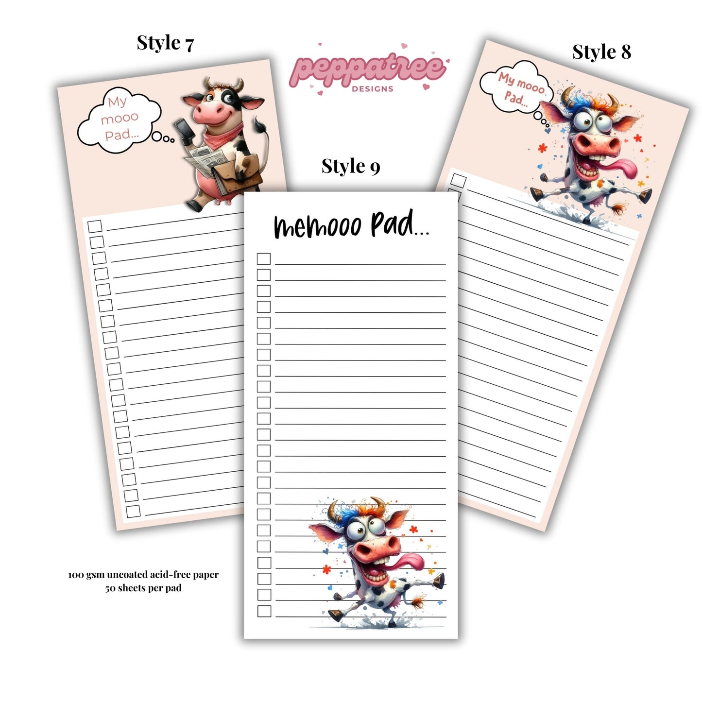 Funny Cow Notepad - PeppaTree Designs