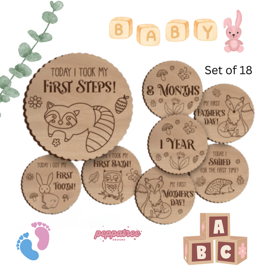 Forest Baby Milestone Cards - PeppaTree Designs