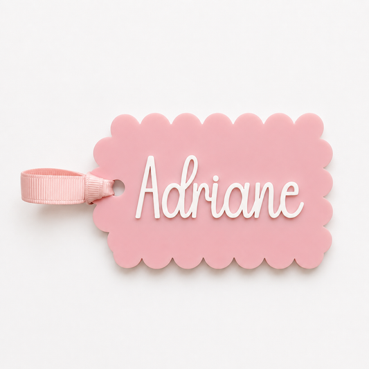 Scalloped Bag Tag - Custom Names
