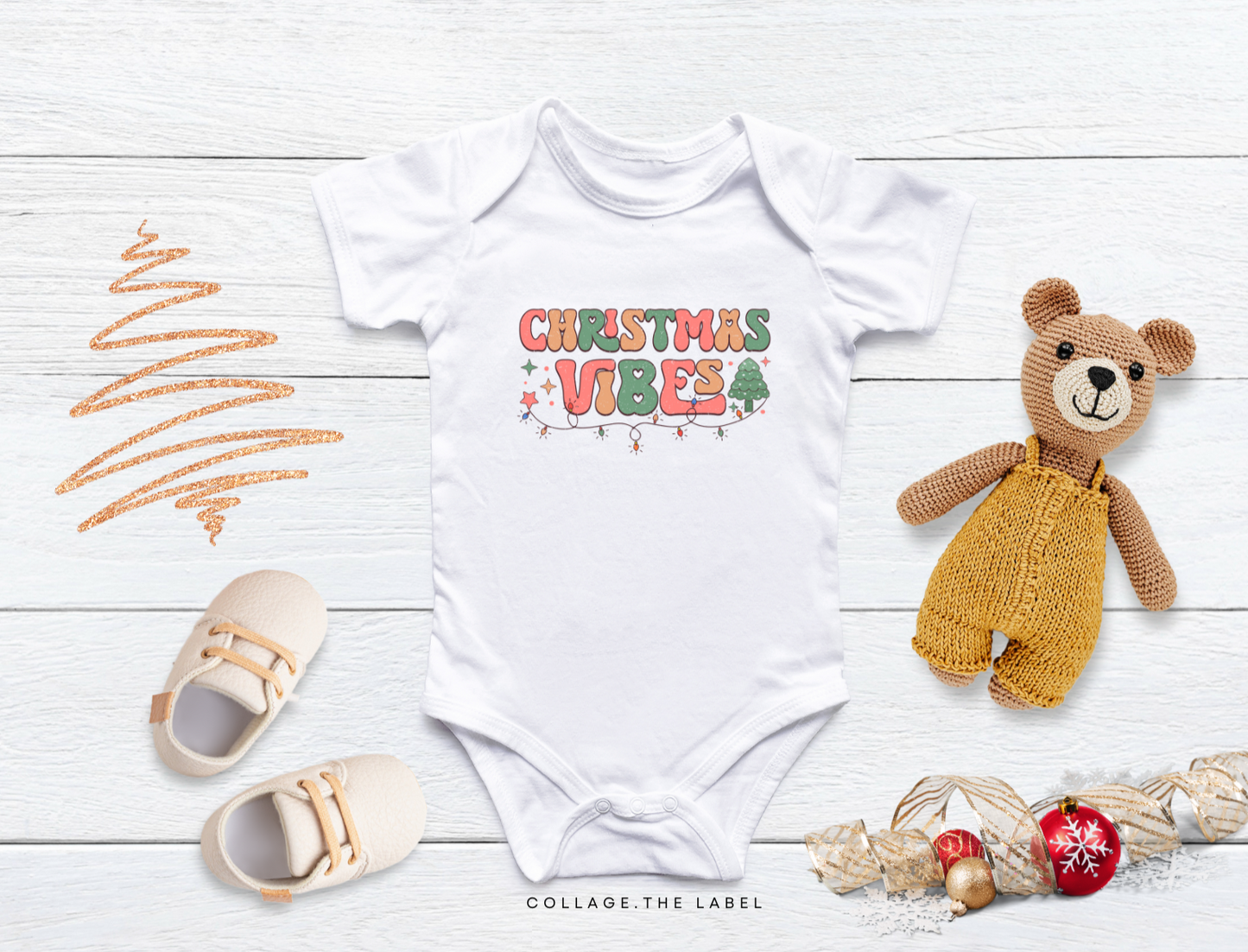 Christmas Vibes DTF Transfer | Full Colour Ready To Press - PeppaTree Design Store