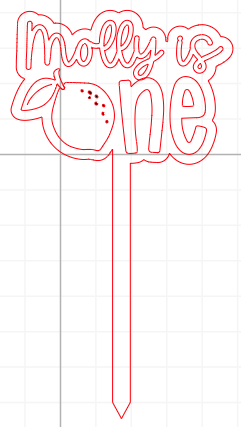 Fruit - First Birthday Cake Topper