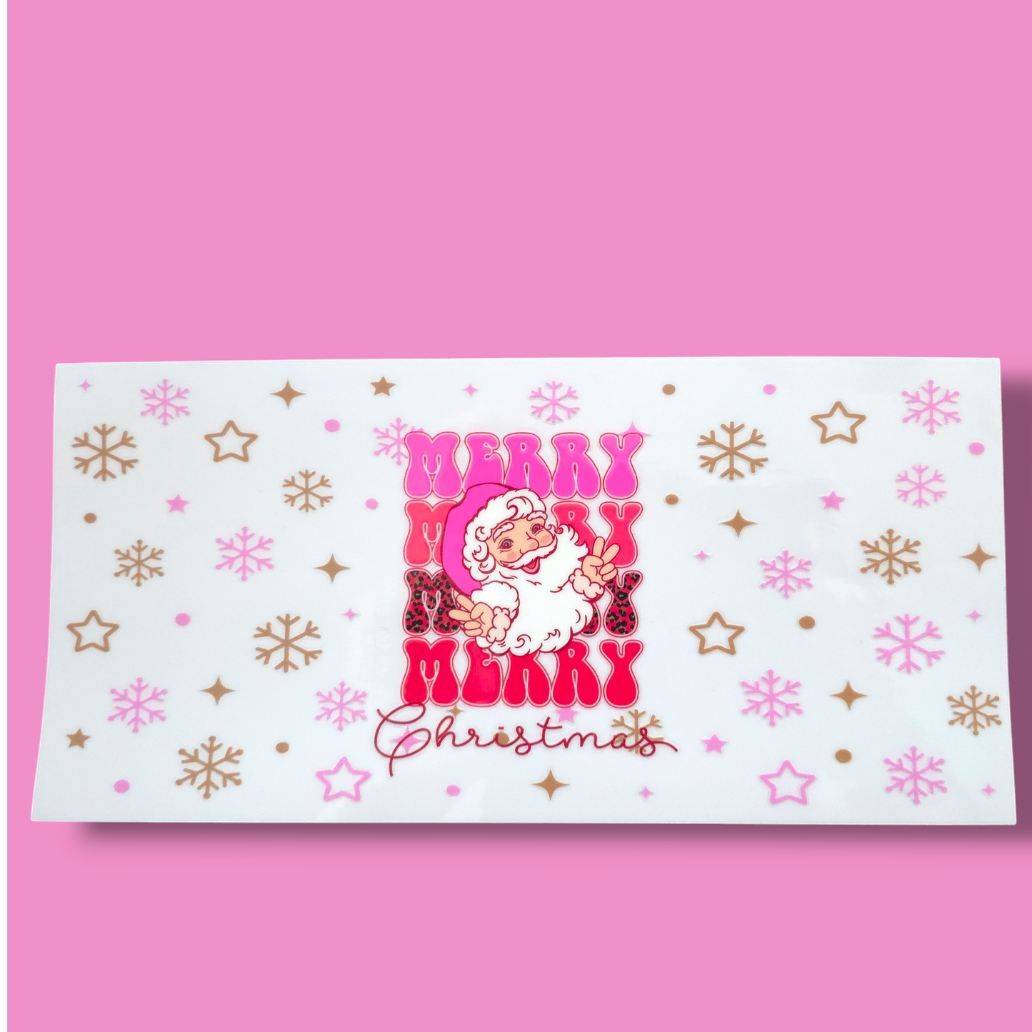 Christmas UV DTF Wraps - Various Designs | Suitable for 16oz Glass Mug - PeppaTree Designs