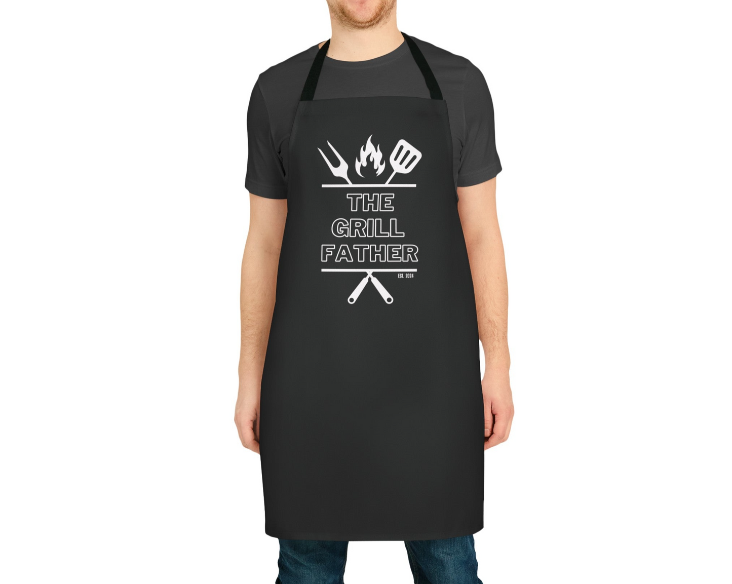 The Grillfather BBQ Cotton Apron with Est. Year - PeppaTree Designs