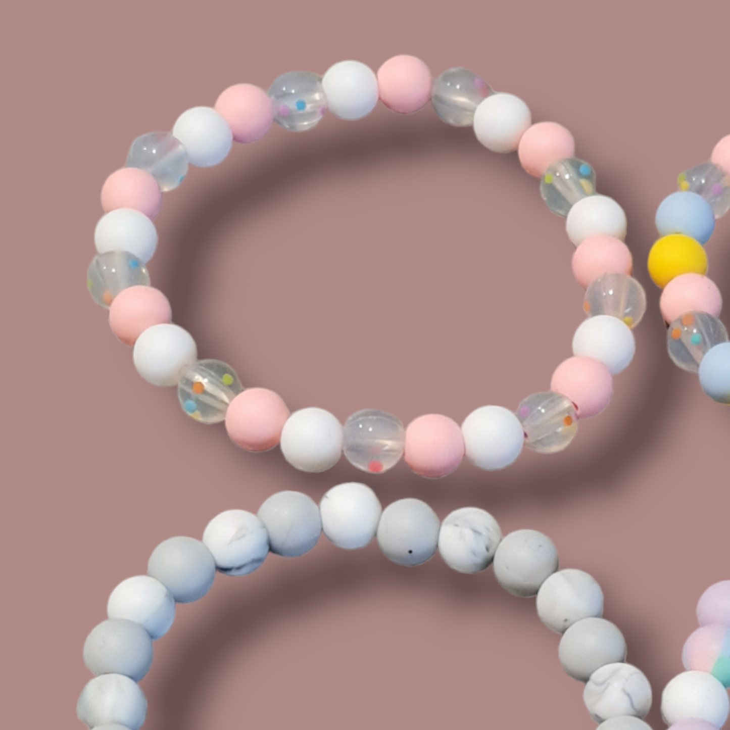 Beaded Anklets - Round Silicone Beads - PeppaTree Design Store