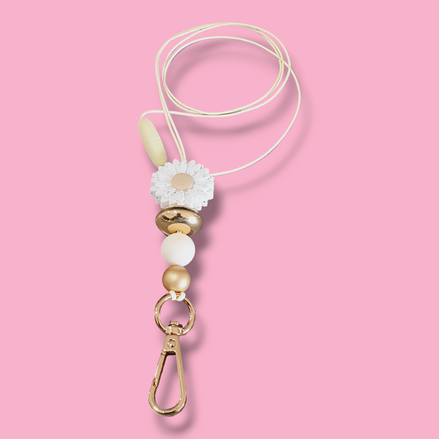 Speckled Daisy Lanyard - PeppaTree Design Store
