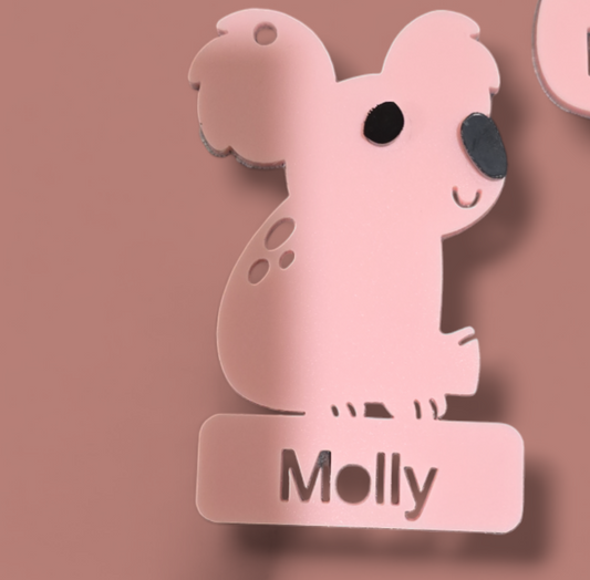 Koala Kids Personalised Keyring or Bag Tag - PeppaTree Designs