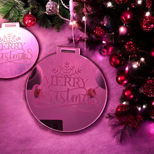 Merry Christmas Acrylic Ornament - PeppaTree Designs