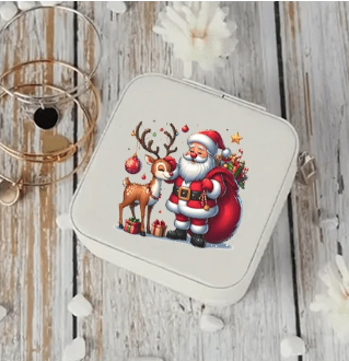 Santa Cute Christmas UV DTF Transfer | DiY Transfer Stickers - PeppaTree Designs