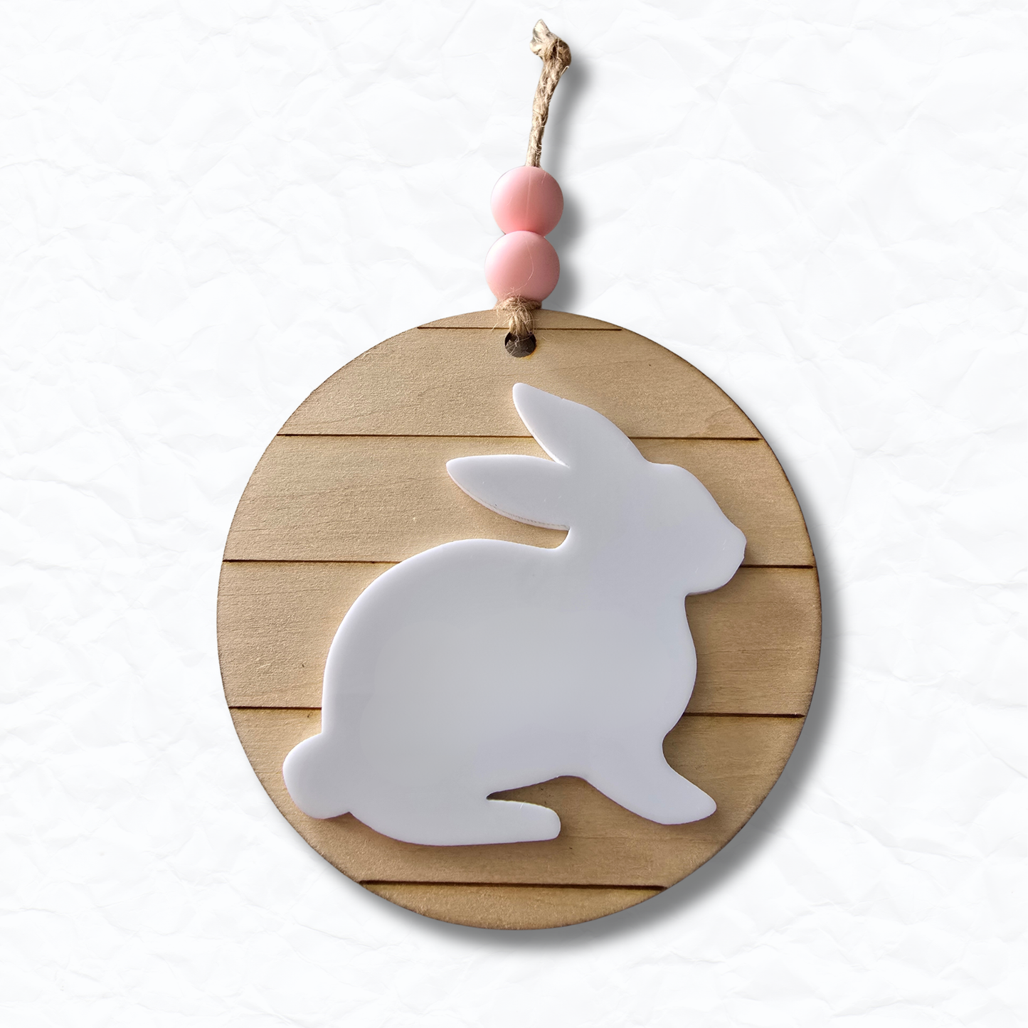Easter - Shiplap Easter Bunny Custom Name Tag - PeppaTree Designs