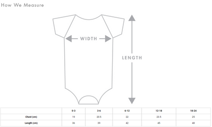 Toddler Tee Size Chart - PeppaTree Designs
