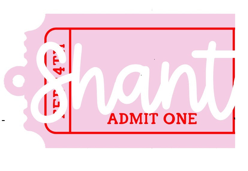Valentines Ticket Tag