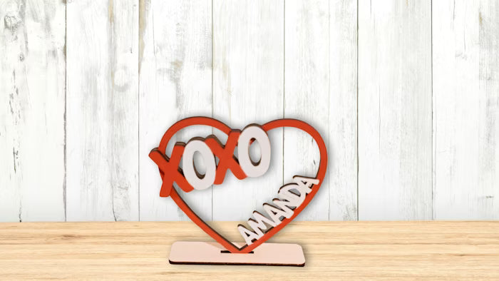 Valentines XOXO Heart Paint and Pop-Out Card