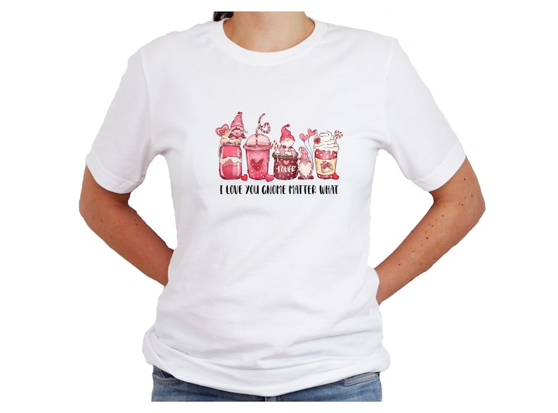 Gnome Coffee Lover Valentine T Shirt - PeppaTree Design Store