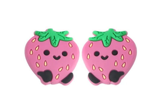 Strawberry Silicone Beads | AU | 1 bead (Pink)