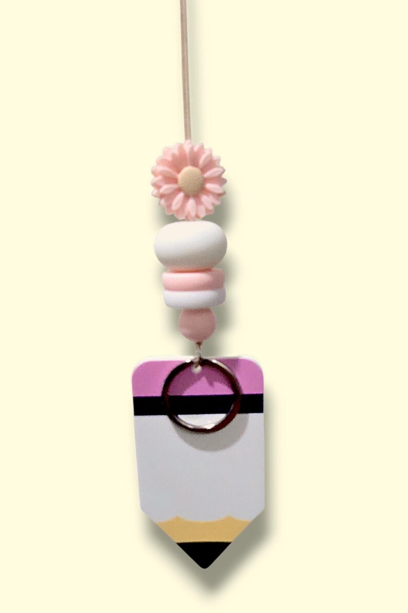 Pencil Shape Acrylic Lanyard - PeppaTree Designs