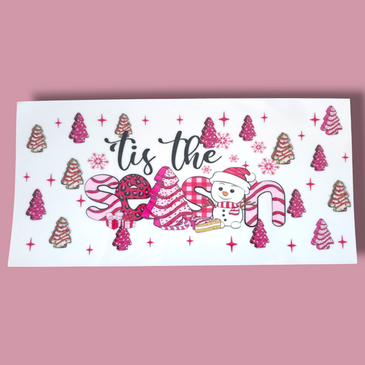 Christmas UV DTF Wraps - Various Designs | Suitable for 16oz Glass Mug - PeppaTree Designs