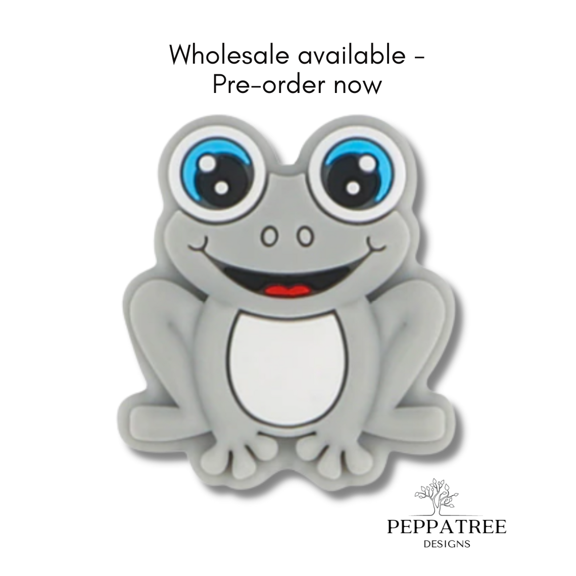 Frog Silicone Bead | 1pce | AU | 5 Colours | Bulk Beads | Knitting Beads Crafting Beads - PeppaTree Design Store