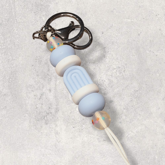 Confetti Boho Arch Silicone Beaded Keyring | Handmade Keyring or Lanyard - PeppaTree Design Store