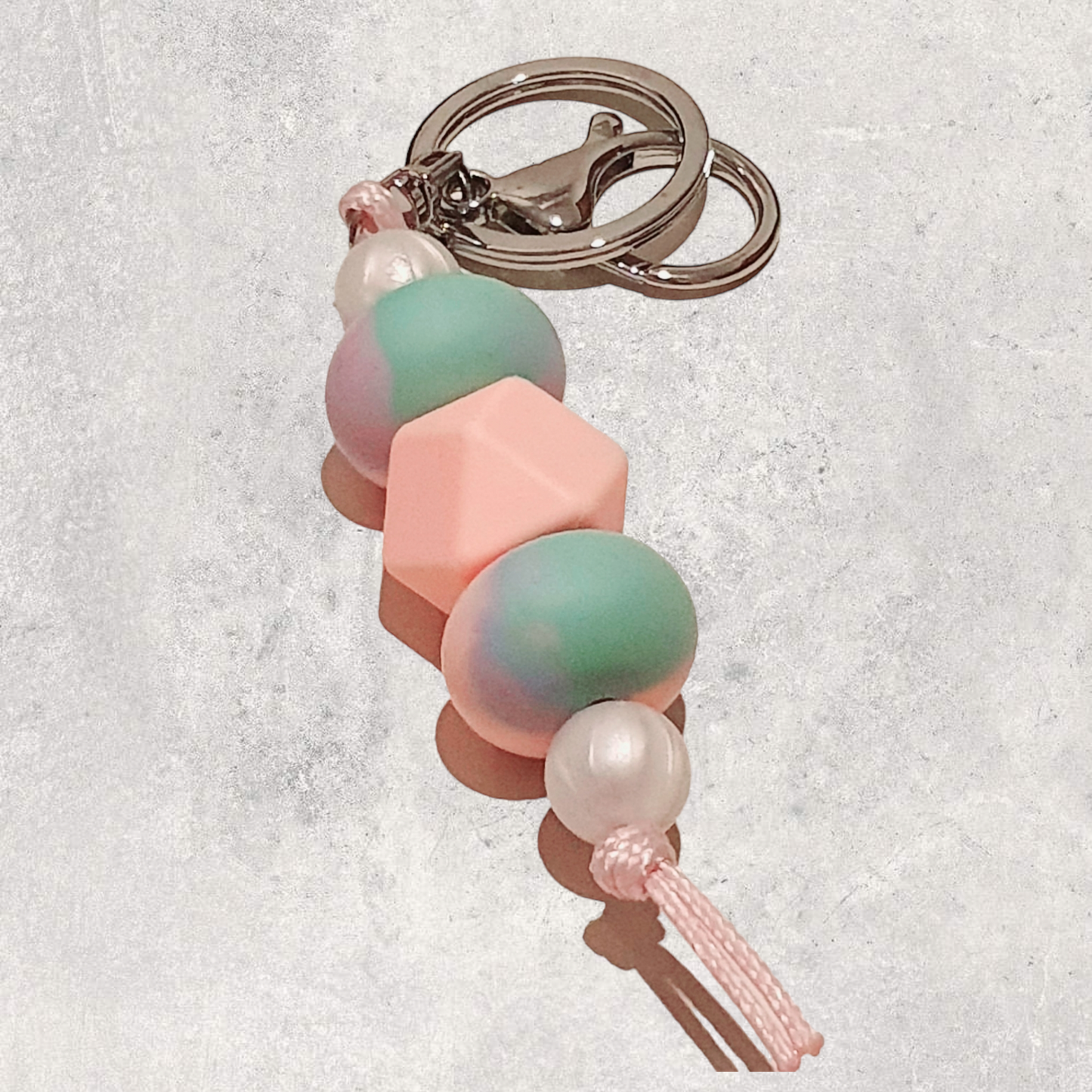 Tie Dye Hexagon and Abacus Keyring or Lanyard - PeppaTree Design Store