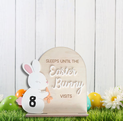 Easter Bunny Countdown dry erase board by PeppaTree Designs, festive Easter decor with numbered days for counting down.