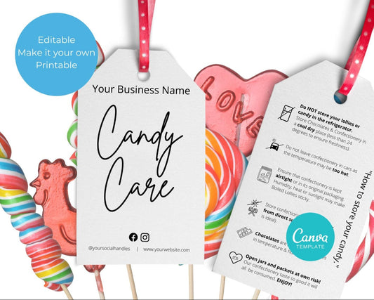 candy care tag