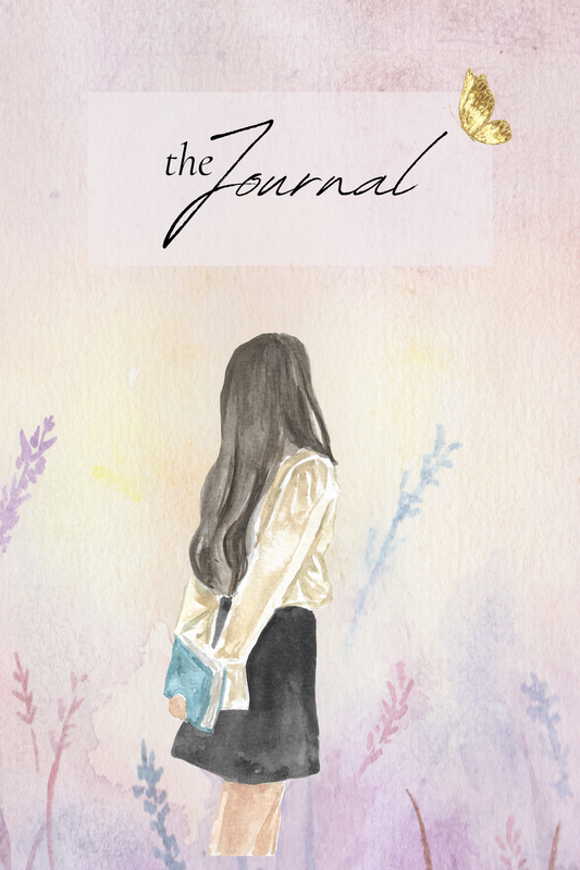 The Girl Watercolor Ruled Notebook - "The Journal" - PeppaTree Designs