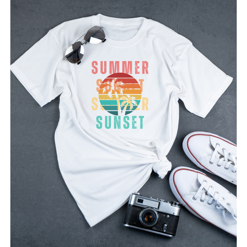 Summer Sunset T Shirt - PeppaTree Design Store