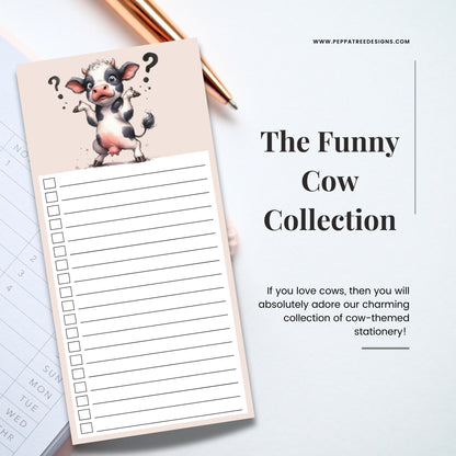 Funny Cow Notepad - PeppaTree Designs