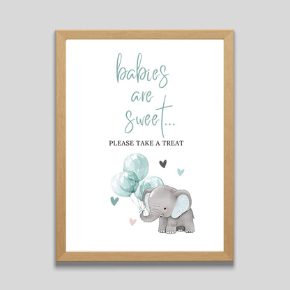 Elephant Baby Shower Babies Are Sweet Sign - PeppaTree Designs