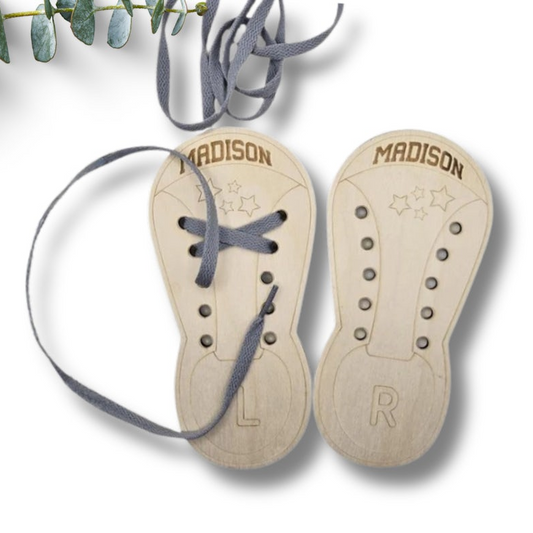Shoe Lace Training - Personalised - PeppaTree Designs