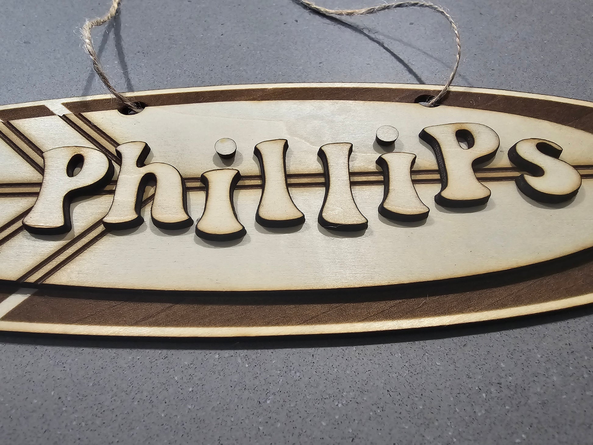 3D Surfboard Personalised Name Door Sign - PeppaTree Designs