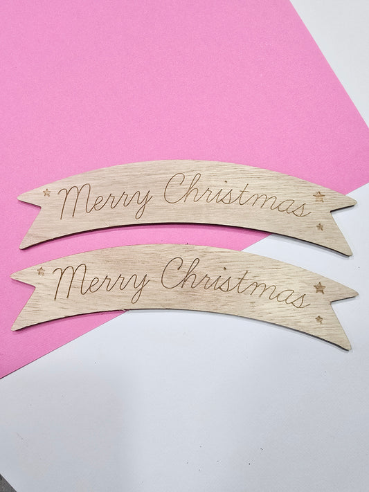 Wood Banner Merry Christmas - PeppaTree Designs 