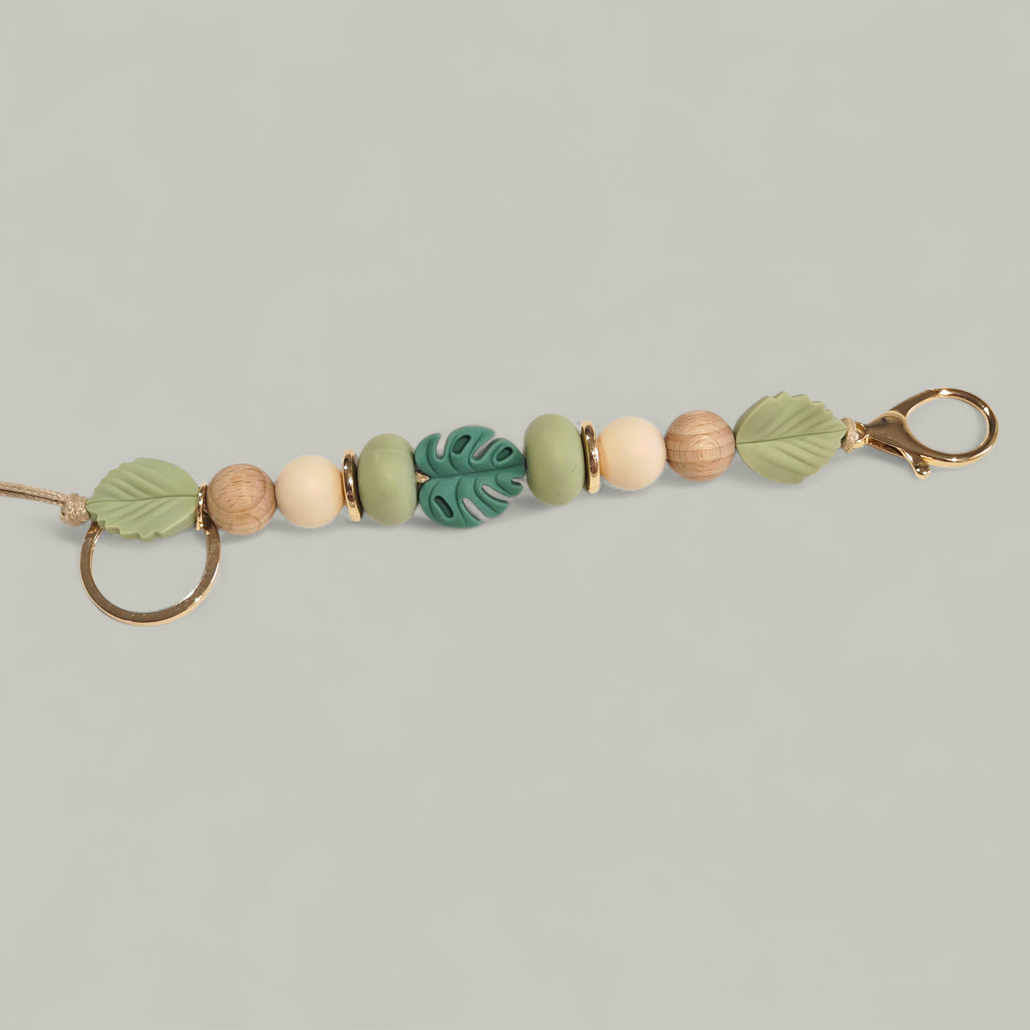 Monstera Leaf Keyring Wristlet & Leash