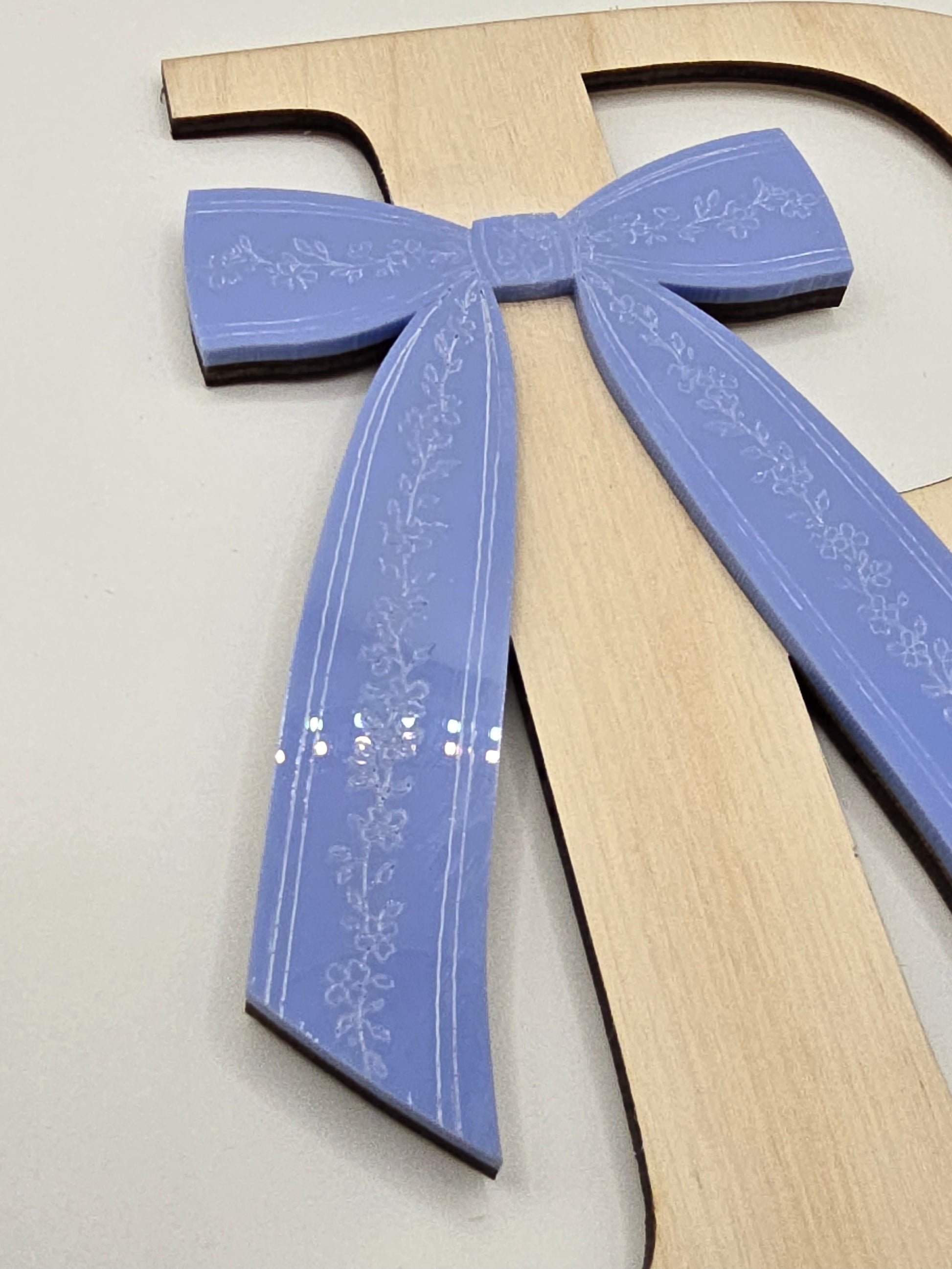 Floral Bow Letters - PeppaTree Designs