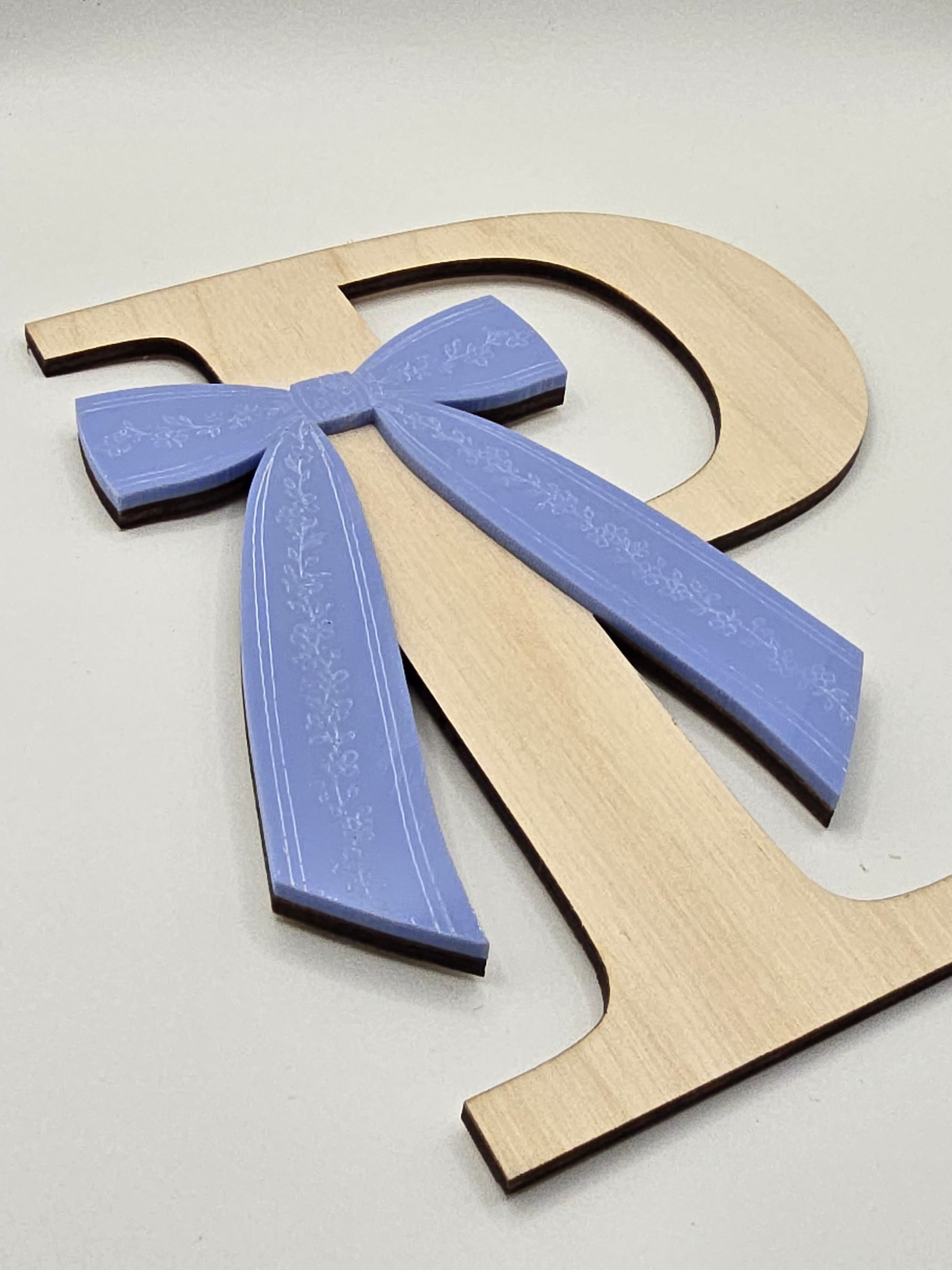 Floral Bow Letters - PeppaTree Designs