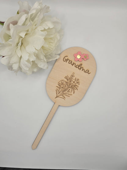 Personalised Flower & Garden Keepsake Stakes - 5 Designs