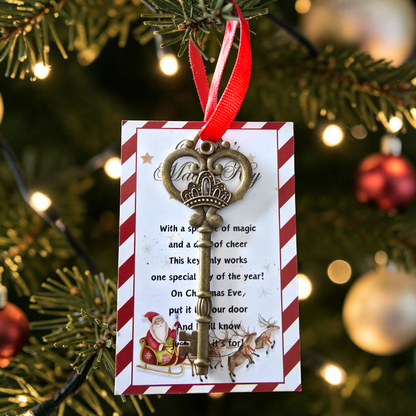 Santa's Magic Key Christmas decoration by PeppaTree Designs with festive holiday detailing
