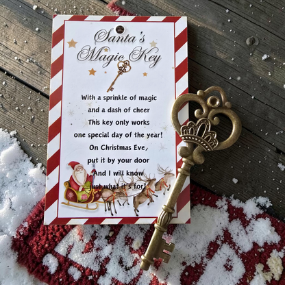 Santa's Magic Key Christmas decoration by PeppaTree Designs with festive holiday detailing