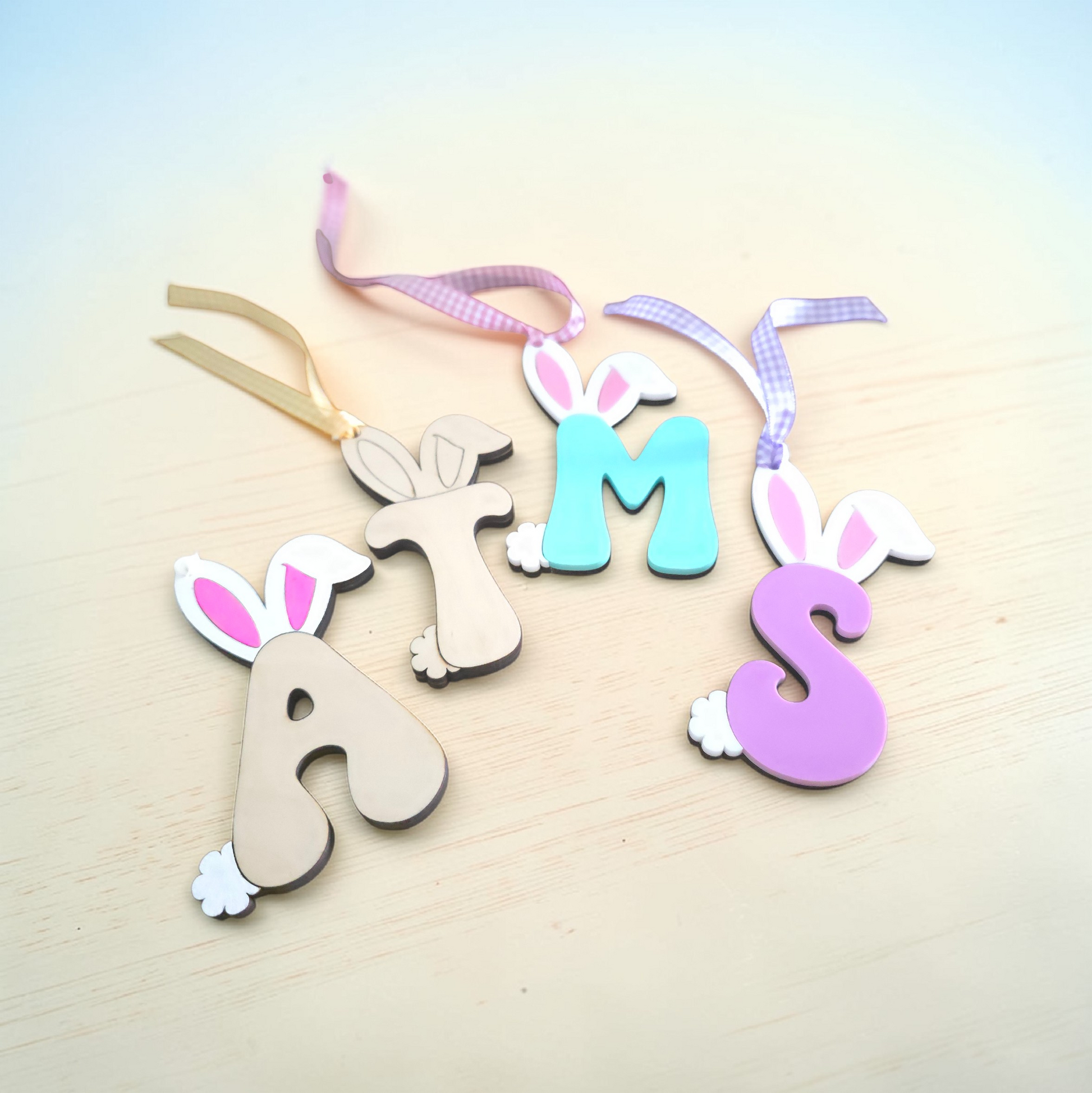 Easter - Easter Bunny Initial Tag - PeppaTree Designs